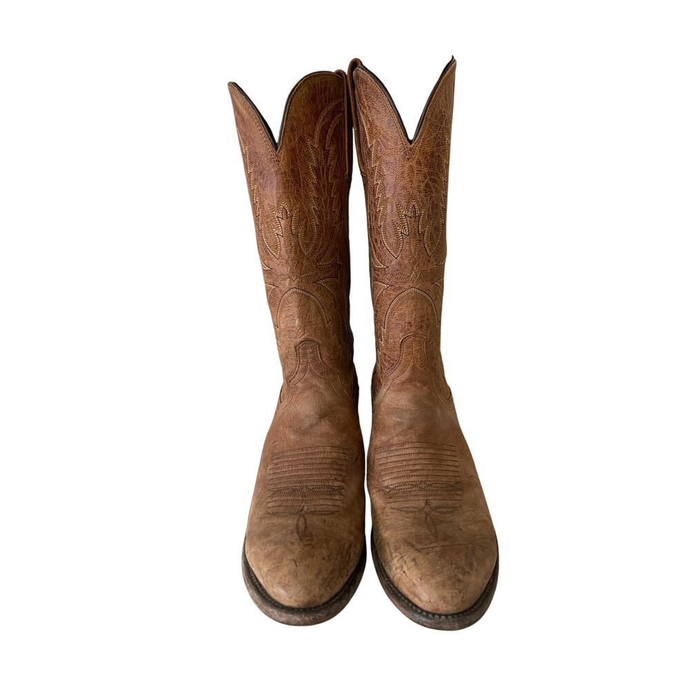 Lucchese Men's Crayton Mad Dog Goat Western Boots Size:7.5 B